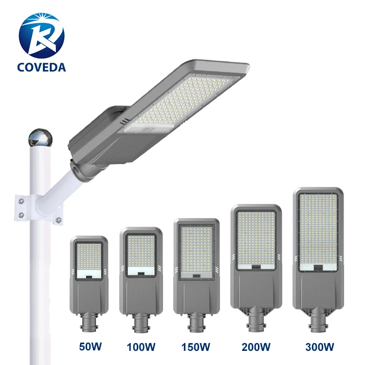 COVEDA Road Garden Lighting Waterproof Ip65 Outdoor Aluminum 50w 100w 150w 200w 300w Sensor Led Street Light
