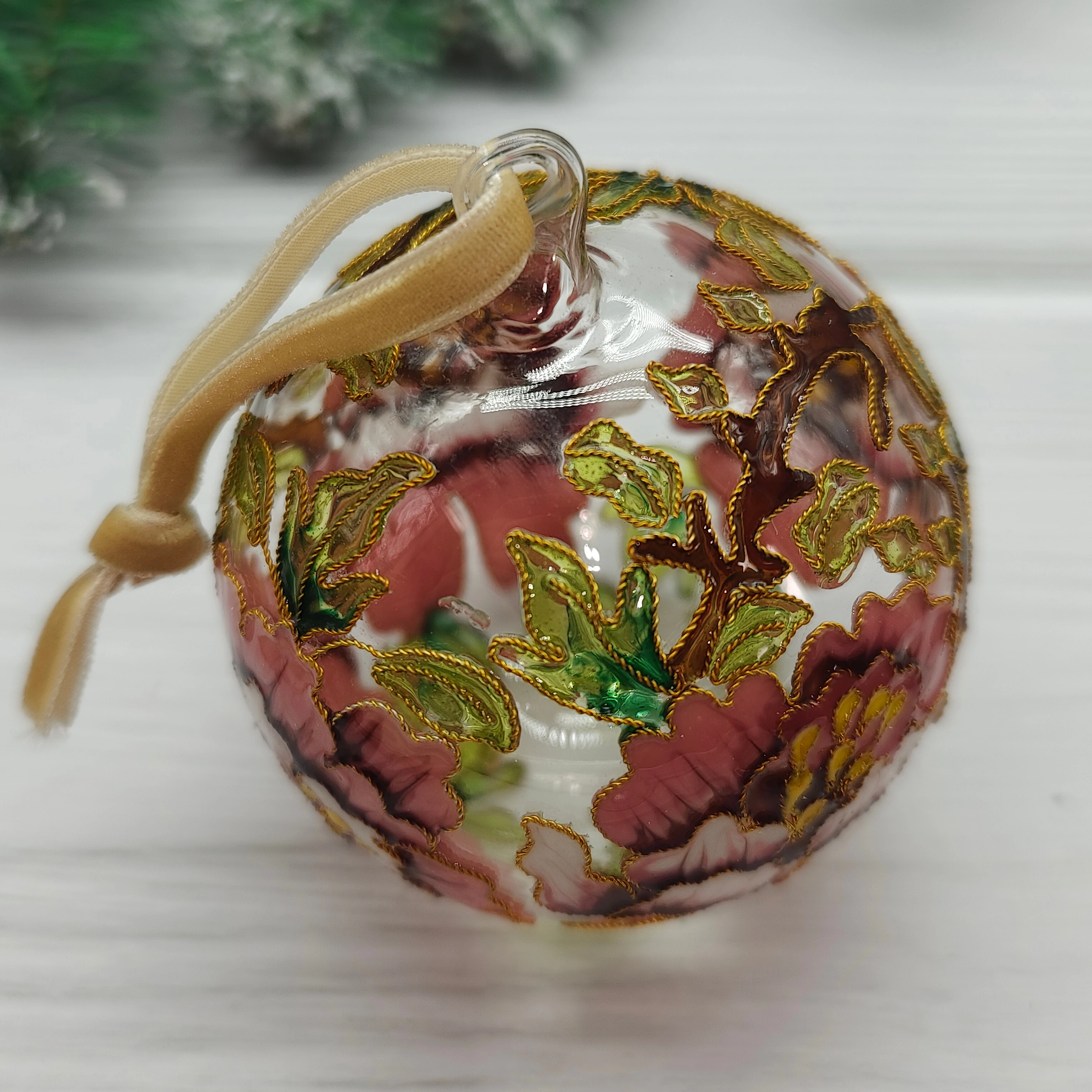 Factory handmade custom high-grade cloisonne enamel glass cloisonne ornaments for gift decoration to VIP customers