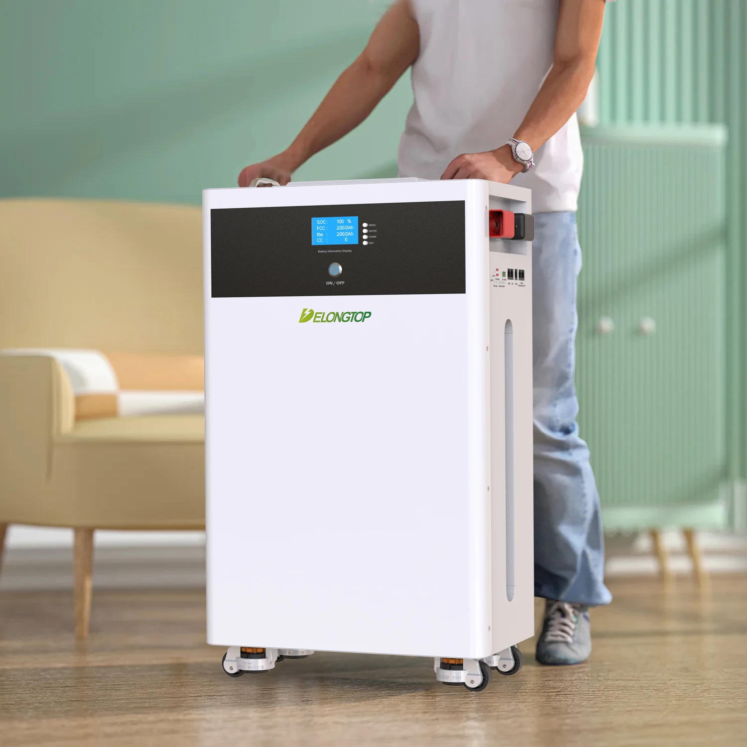 Solar Home Energy Storage Battery 10KWH 51.2V Lithium Ion LiFePO4 Battery 48V 200AH Recharebale Deep Cycle 20 Years BMS Battery