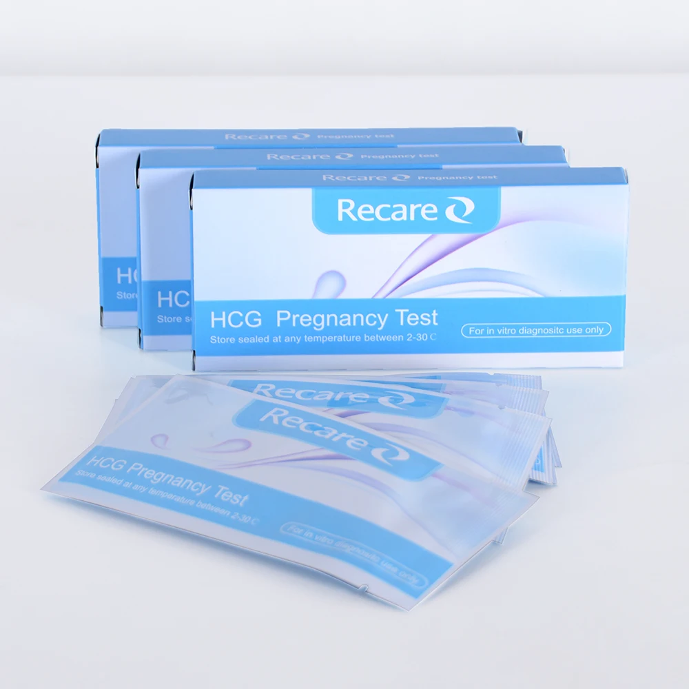 hcg urine cassette type pregnancy test de grossesse yes or no