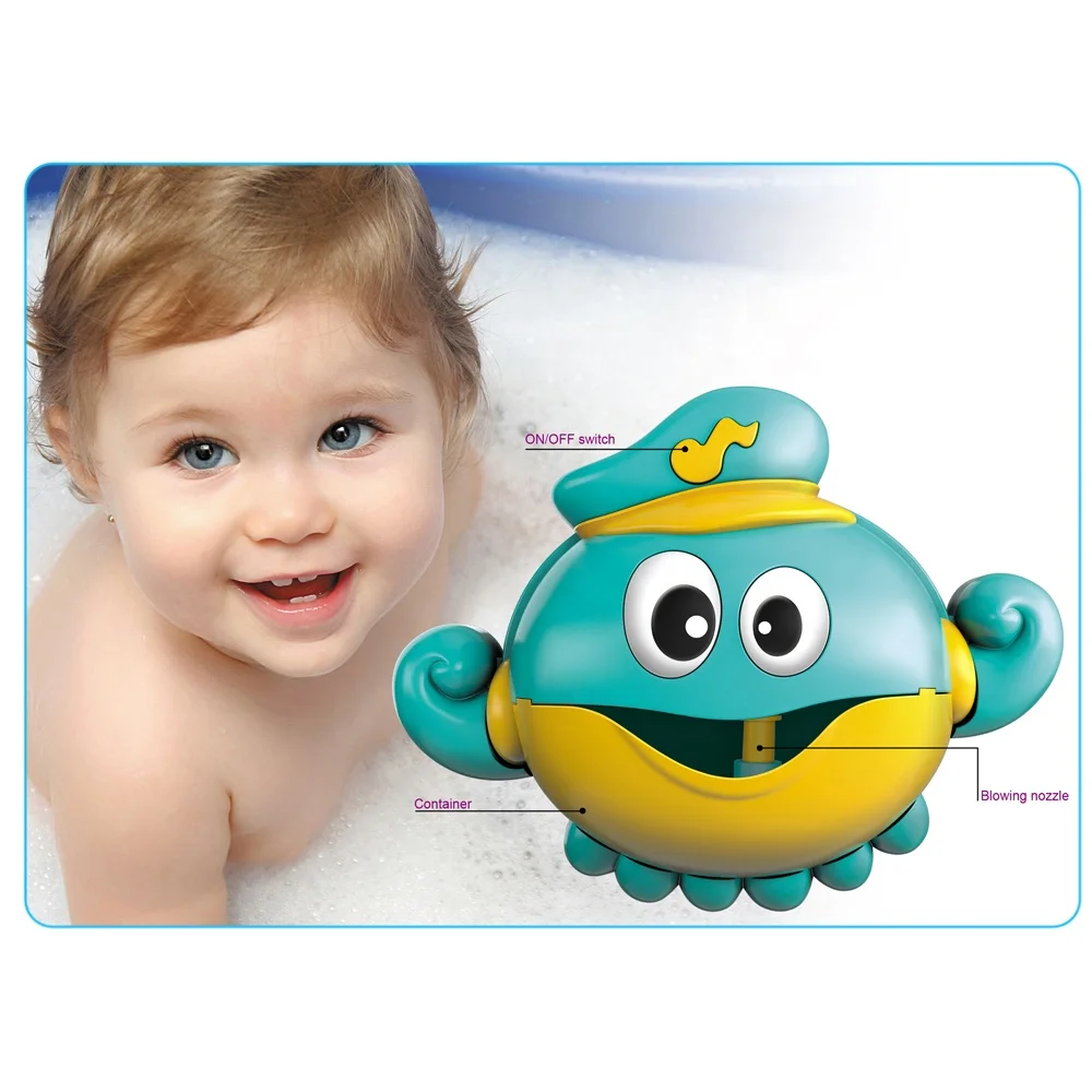 
Electric soap bubble machine octopus bath toy for kids and baby 