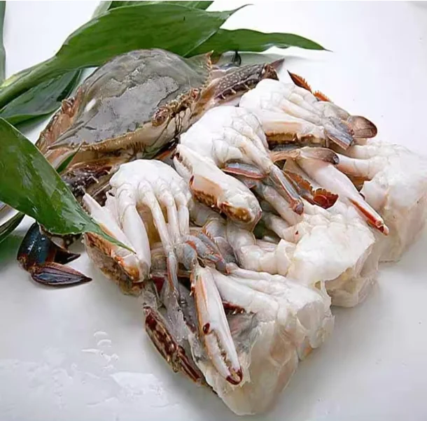 HALF CUT GUTTED FROZEN BLUE SWIMMING CRAB
