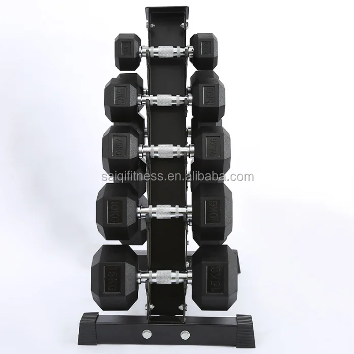 2022 Cheap Buy Fitness Use  Weights Hex Rubber Dumbbell Set