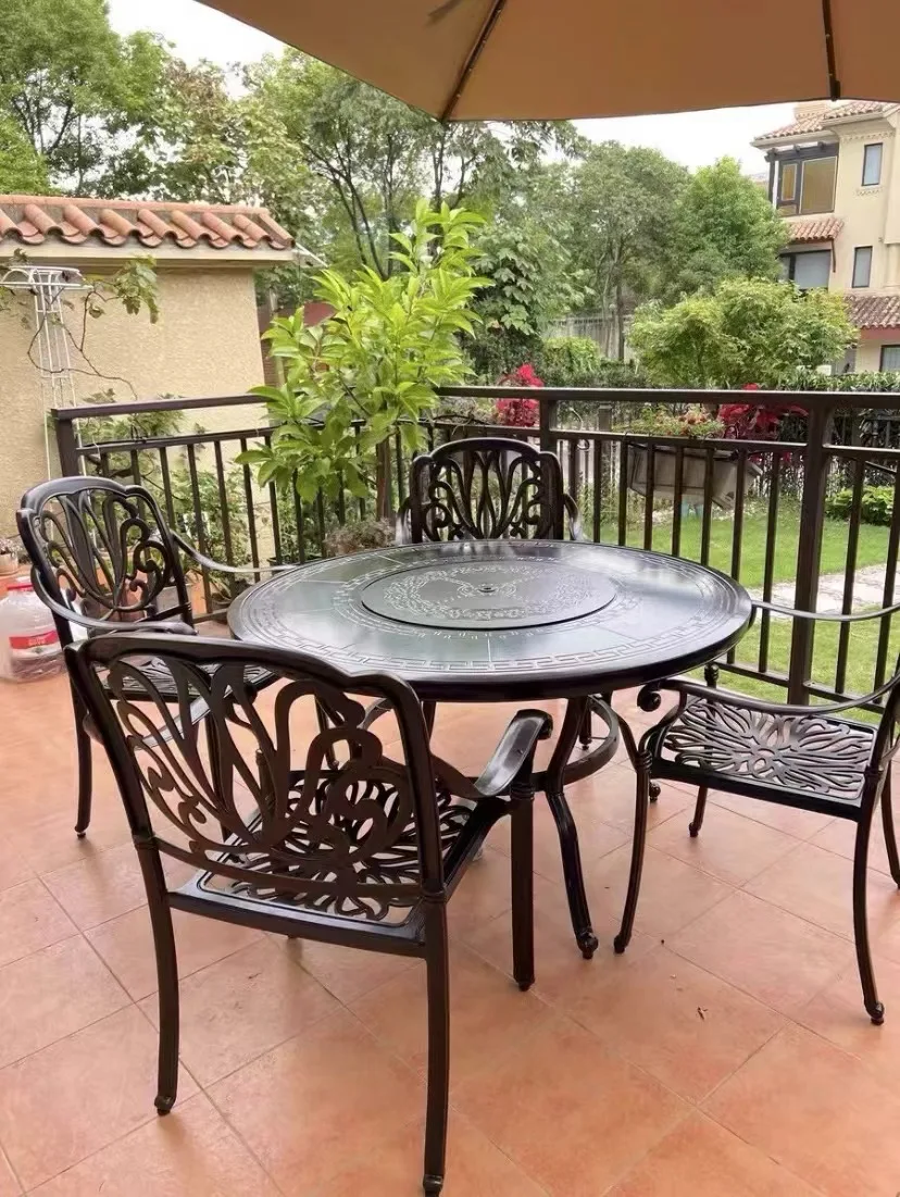 factory outlet  Restaurant Resort BBQ Metal Aluminum Alloy Dinner Patio Outdoor  Picnic Dining Camping Barbecue Garden Tables