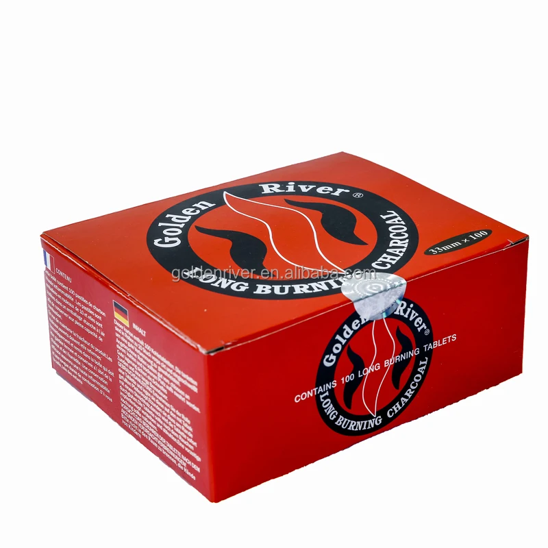 33mm*100 Golden River Round Hookah Charcoal