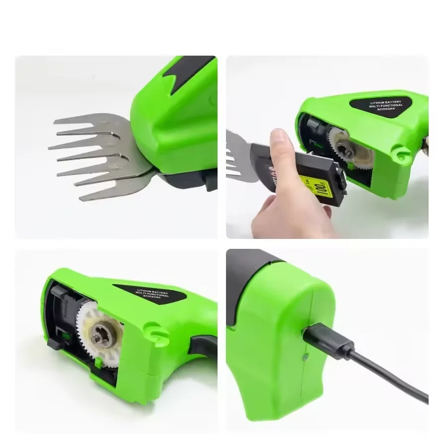 7.2V electric cordless lithium battery power garden tools portable handheld one-handed mini hedge trimmer with toolkit