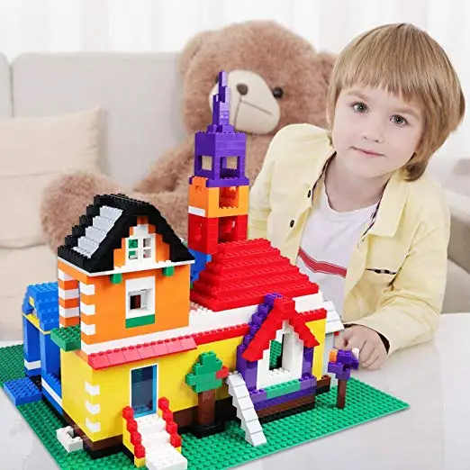 EXERCISE N PLAY Large Pack Regular Colors 1000PCS  Building Bricks Toy Compatible with All Major Brands Toys for Children Gifts