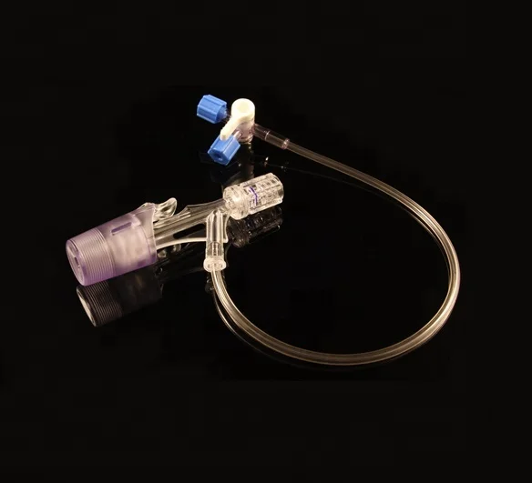 Big lumen catheter  guidewire delivery device for pressure monitoring, hemostasis Y connector for contrast agent drug saline