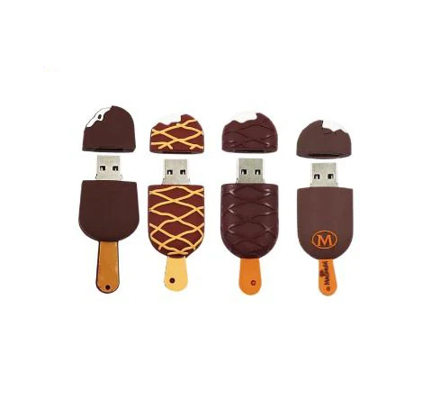 Мультфильм Мороженое USB флэш-накопитель 2 0 1 Гб 4 ГБ ПВХ 3 8 16GBg 32 64 флешки в виде мороженого и подарок