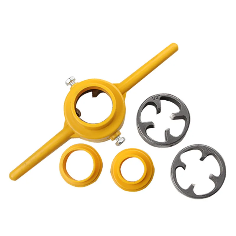 6PCS Plumbing Repair Hand Tool Plastic Pipe Thread Die Kit For Pumps Pipes Tap Die