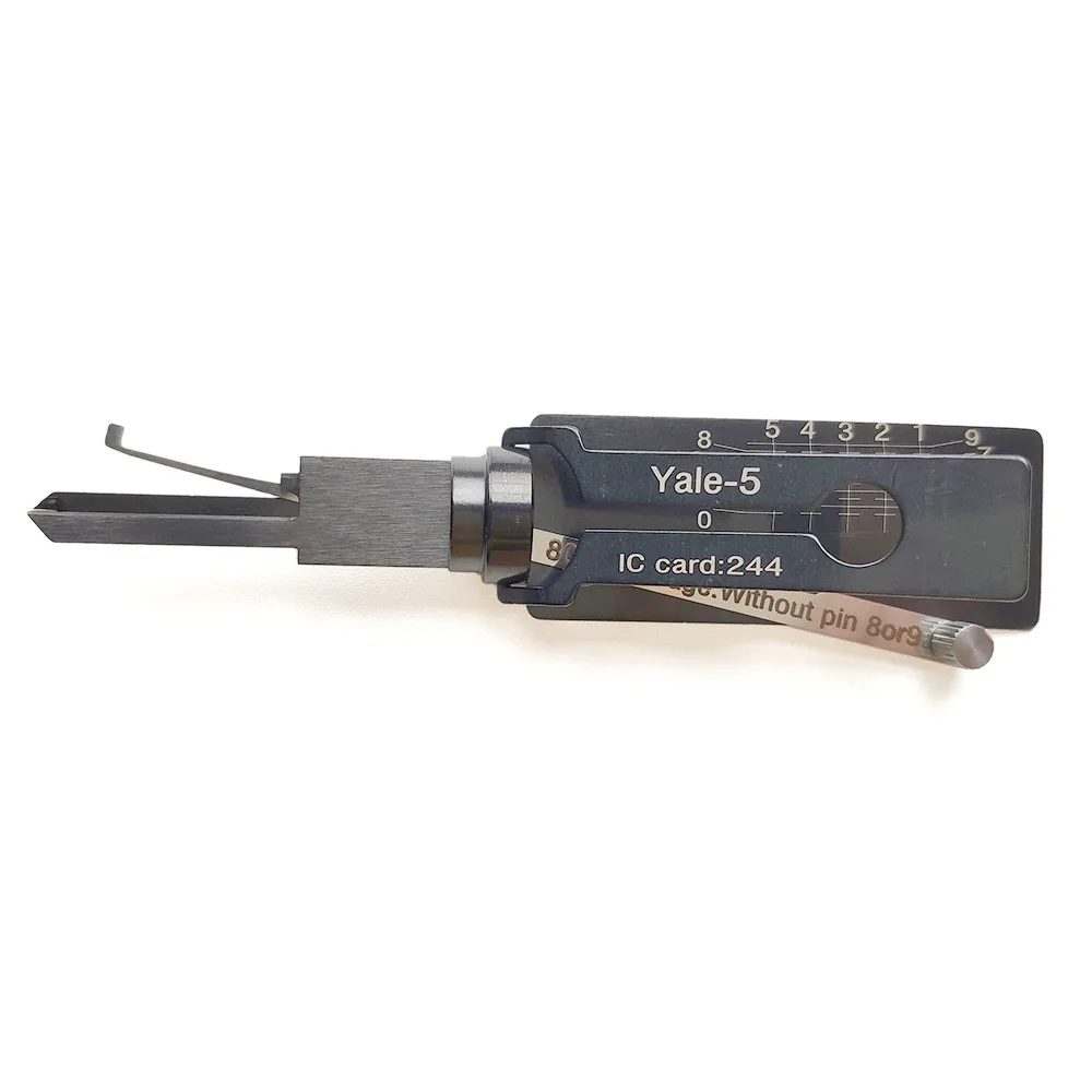 Locksmith Tool Lishi Tool 2 In 1 Lishi Yale-5 2in1 Decoder And Pick For 5-Pin Yale Rim Cylinder.