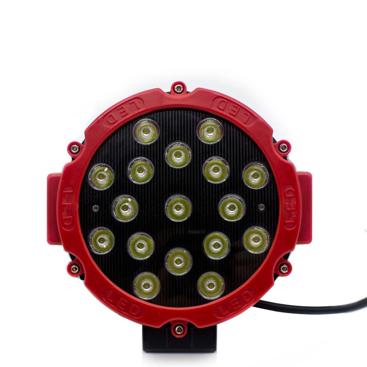 
High Power 7inch 51W Spot Flood Driving Light LED Work light for Offroad UTE 4x4 4WD Boat SUV Truck 12V 24V waterproof 
