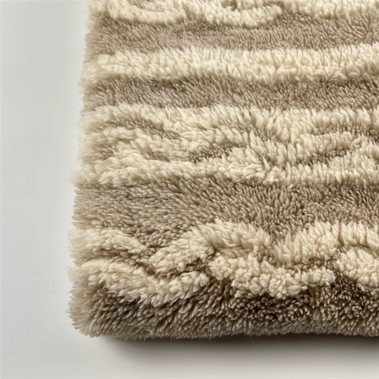 Winter thick sherpa fleece fabrics jacquard fabric for importers