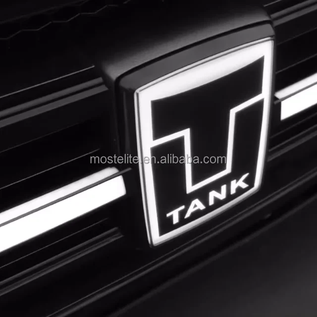 New Grille Light Bar Illuminated Crystal Car Emblem Front Logo Running Lamp Lighting Kit for GWM Tank 300