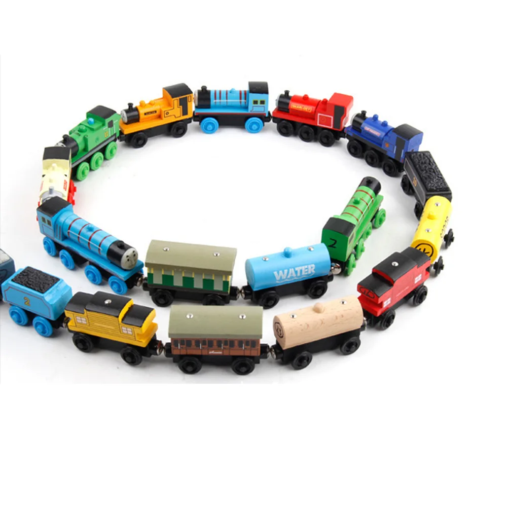1pcs New Emily Wood Train Magnetic Plastic Trains Model Car Toy Compatible Tracks Railway Locomotives Model trains Toys for kids