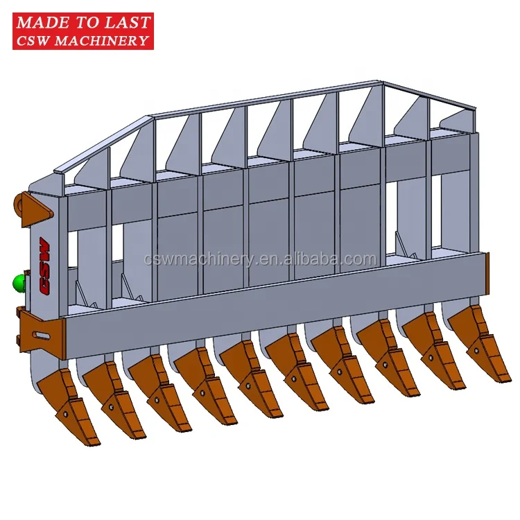 Factory OEM customized loader stick rake wheel loader rake for all tonnage machine (1600320195094)