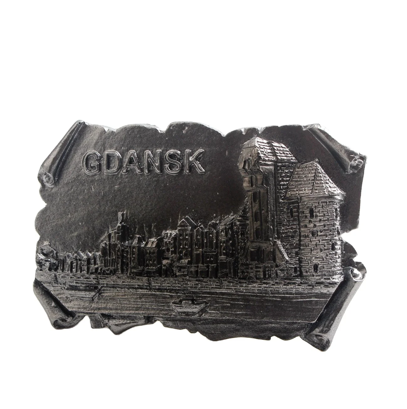 Wholesale Country Landscape Poland GDANSK Building Tourism Souvenirs 3D Resin Fridge Magnet