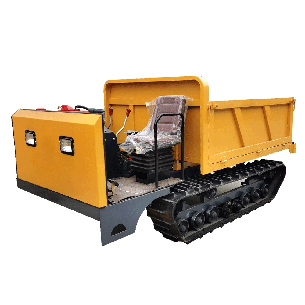 Agricultural 1.5 Tonne Crawler Truck Load Capacity 8-10 Tonne Dump Truck Smooth Hill Climbing