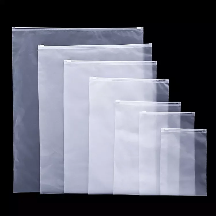 Custom printed eco friendly plastic packaging cpe plastic zipper lock bags for shoes clothing underwear packaging