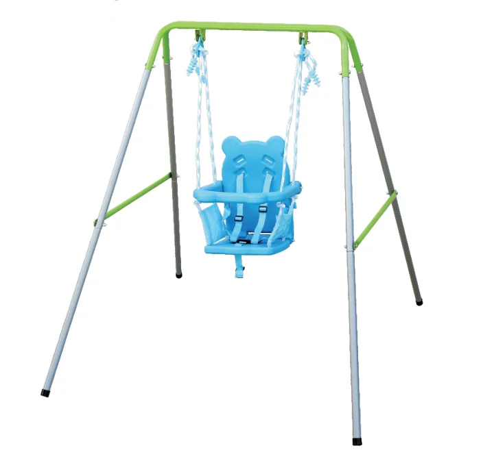 IUNNDS Baby swing chair play metal Folding baby doll swing set with stand for Playground Equipment