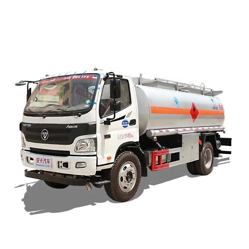 Foton Auman 4x2 Mini Fuel Tanker Truck 6 Ton Oil Refueling Tank Truck for Sale
