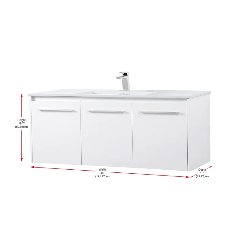 Three-door bathroom cabinet