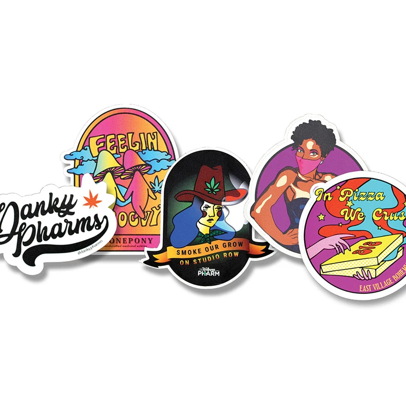 Self Adhesive Irregular Shape Sticker Printing Custom Die Cut Laser Hologram Stickers