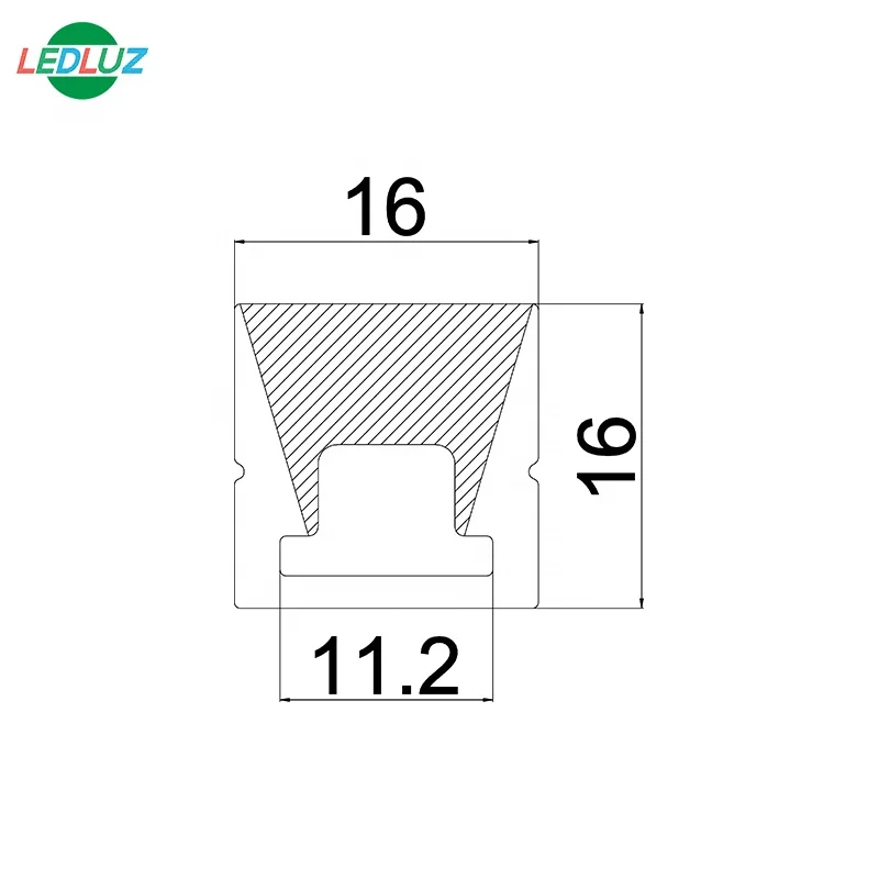 ALP103 LEDLUZ 5Meter Per Reel Edge Lite Silicon LED Profile For 10mm Wide LED Strips