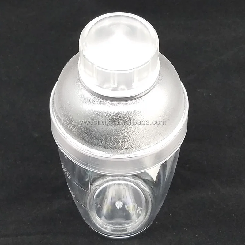 
Manufacturers Sell Bar Products Cocktail Shake Pot Transparent Plastic Wine Shake Cocktail Shaker Set Bar Tools Bars Clubs 350ml 