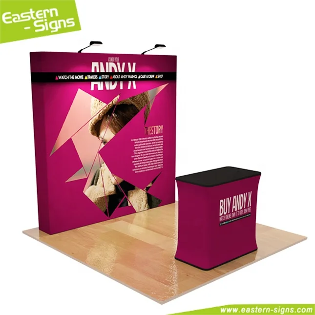 Lightweight collapsible aluminum fabric 10x10 pop up high quality convention booth for advertising
