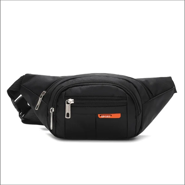 Ready to ship outdoor sports running cycling oxford fabric fanny pack three compartments gym fitness phone waist bag for men