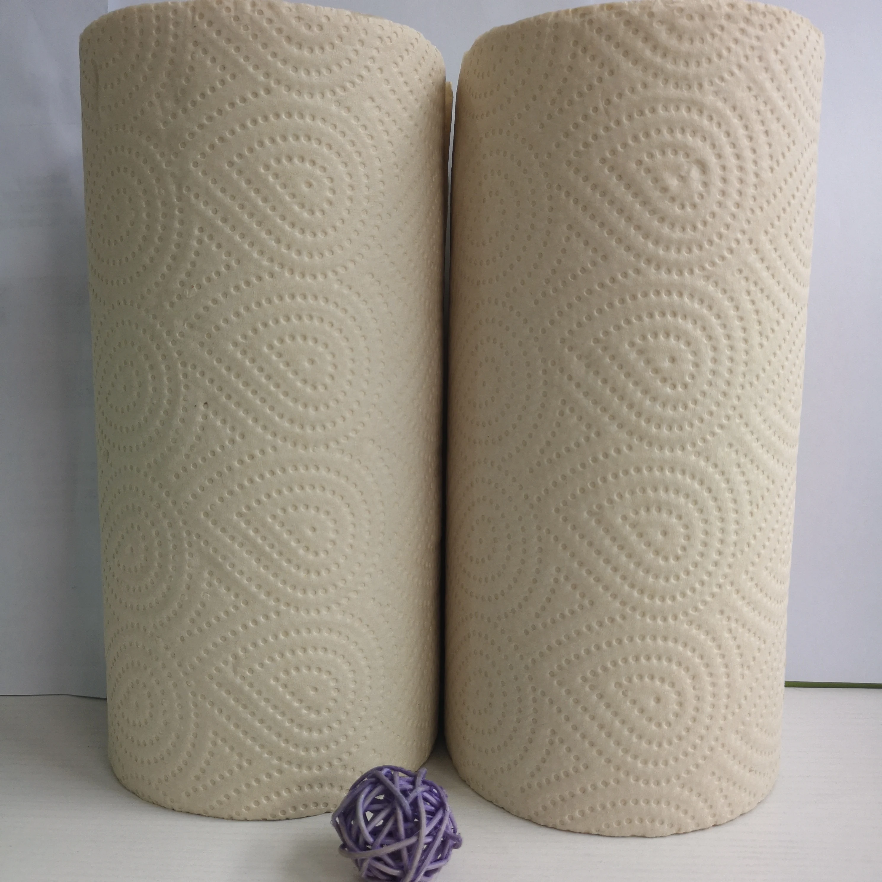 Wholesale Natural Kitchen Paper Towel Roll Kitchen Paper Tissue Bamboo Pulp Wholesale 2ply 60 Sheets Home Use