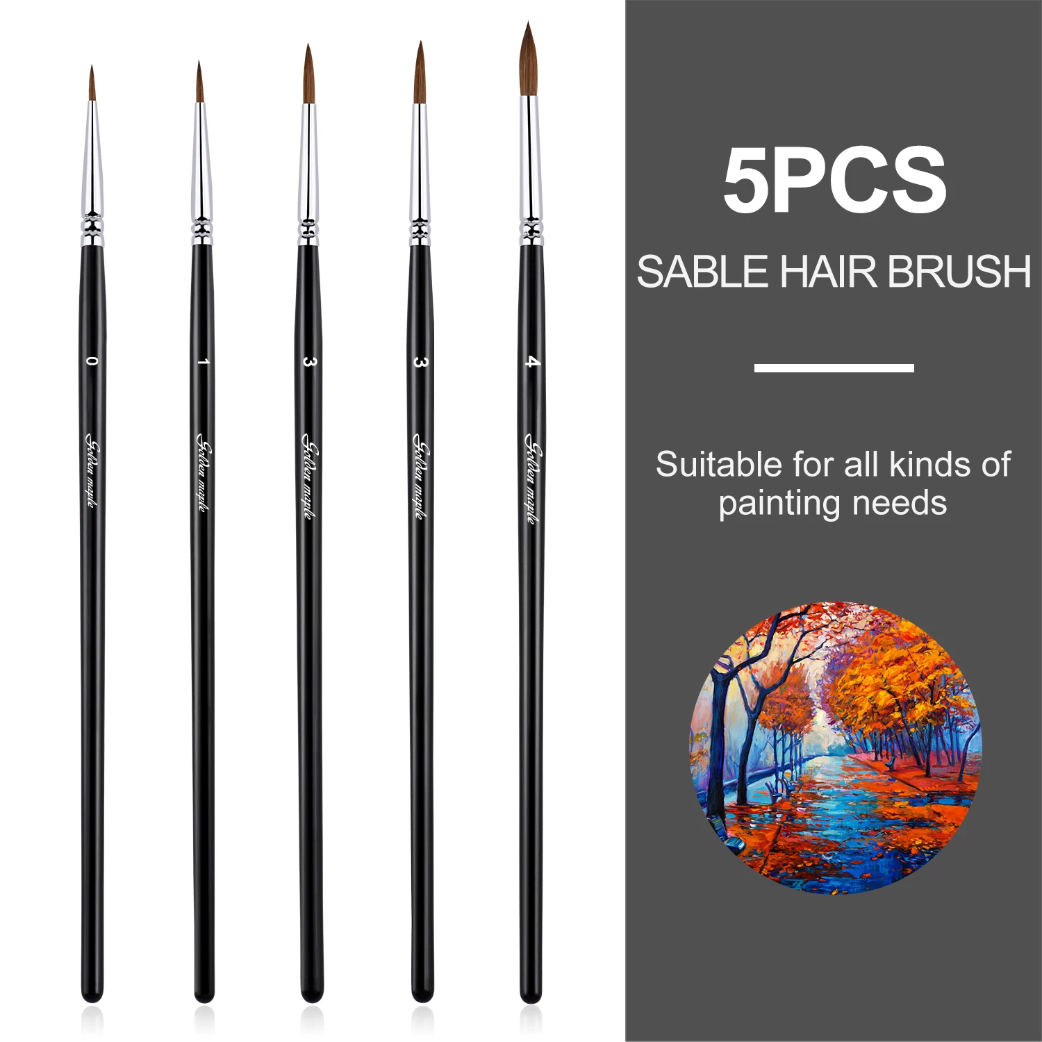 Professional Kolinsky Sable Hair miniature Artist Paint Brushes Set For Acrylic Oil Watercolor Painting