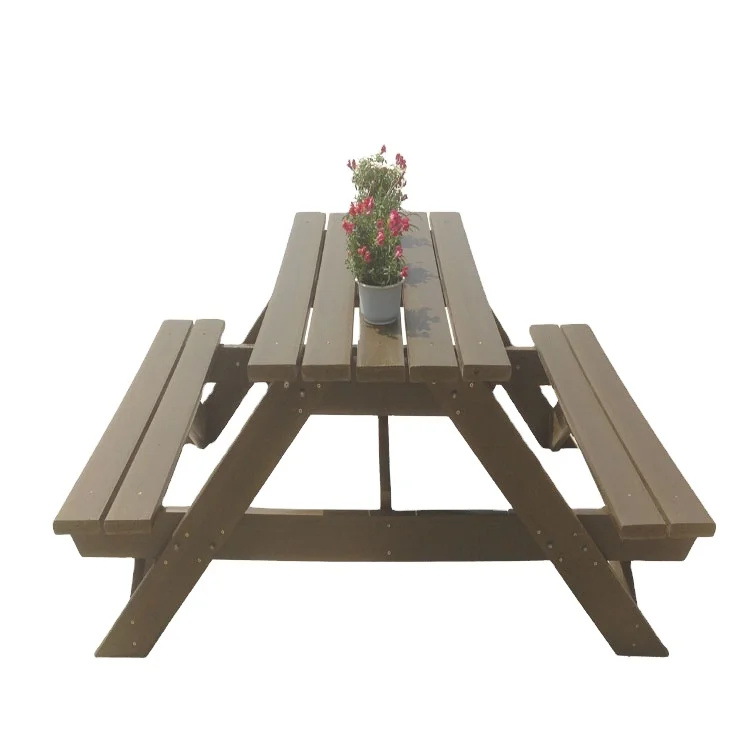 Factory Supplier Outdoor Furniture Table Picnic Table 100% Recycled Plastic Carton Modern Teak Outdoor Furniture Set Solid Wood