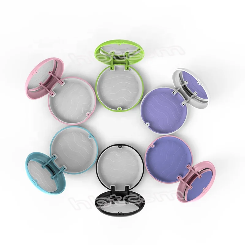 Aligner Retainer Case magnet Denture Teeth Mouth Guard Storage Round Shape Box