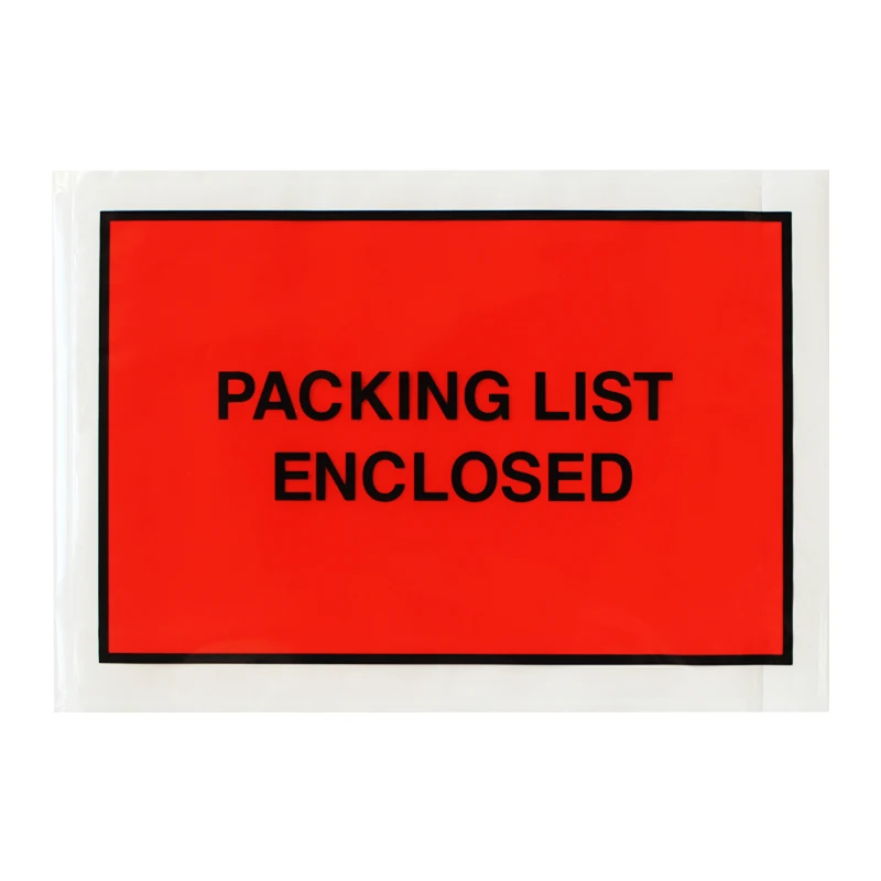 A5 Express Packing List Enclosed PE Plastic pouch envelope document envelope with self-adhesive A4 Packing List