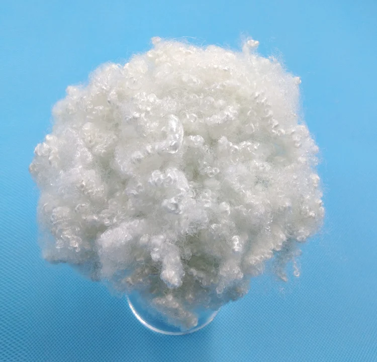 
GRS standard BS5852 certificate pillow filler 7D/51mm white color recycled HC flame retardant polyester staple fiber 