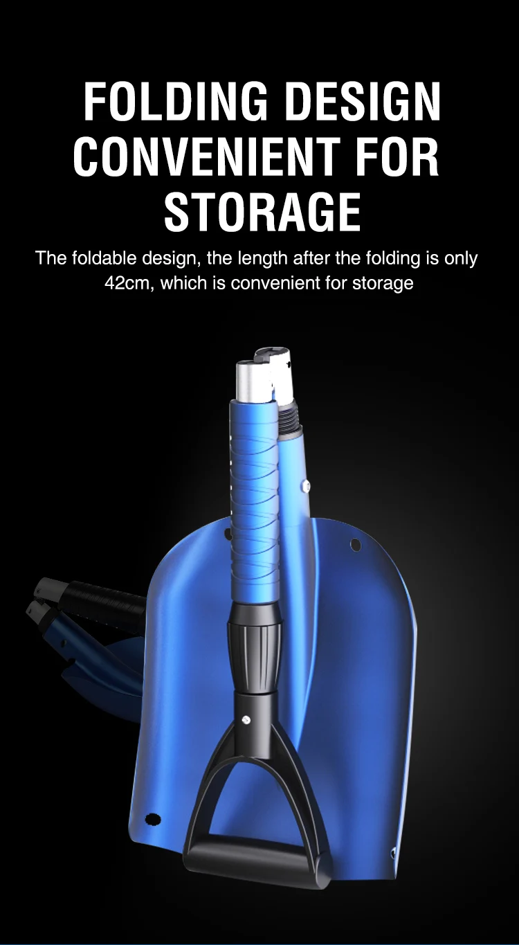 Heavy duty Folding snow shovel extendable multi functional snow shovel for Car SUV Van