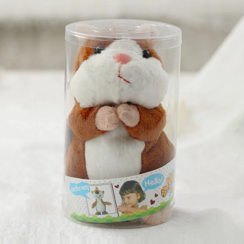 Dropshipping Promotion 15cm Talking Hamster Repeating and Noddling Plush Toy