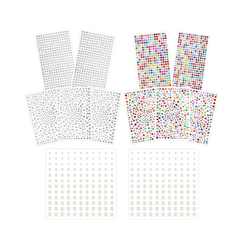Custom Wholesale Self Adhesive Acrylic Rhinestone Sticker Gems Crystals Sticker
