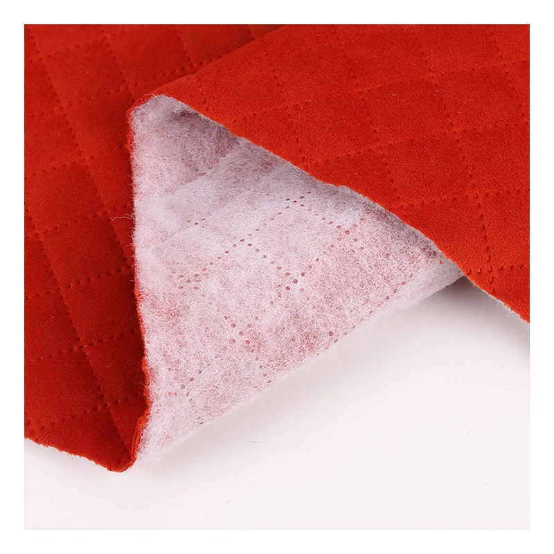 Poinsettia Red Suede Headline Santa Claus Print Cotton Sofa Cover Cushion Pillow Christmas Sock Quilt Velvet Fabric