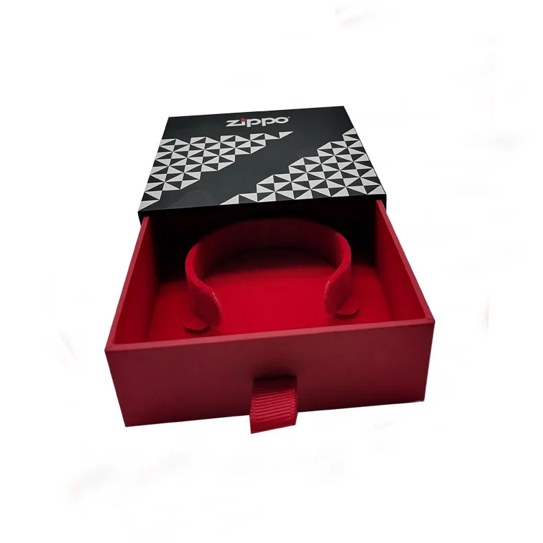 Жесткая картонная коробка для ящиков, черная коробка для браслетов, упаковка