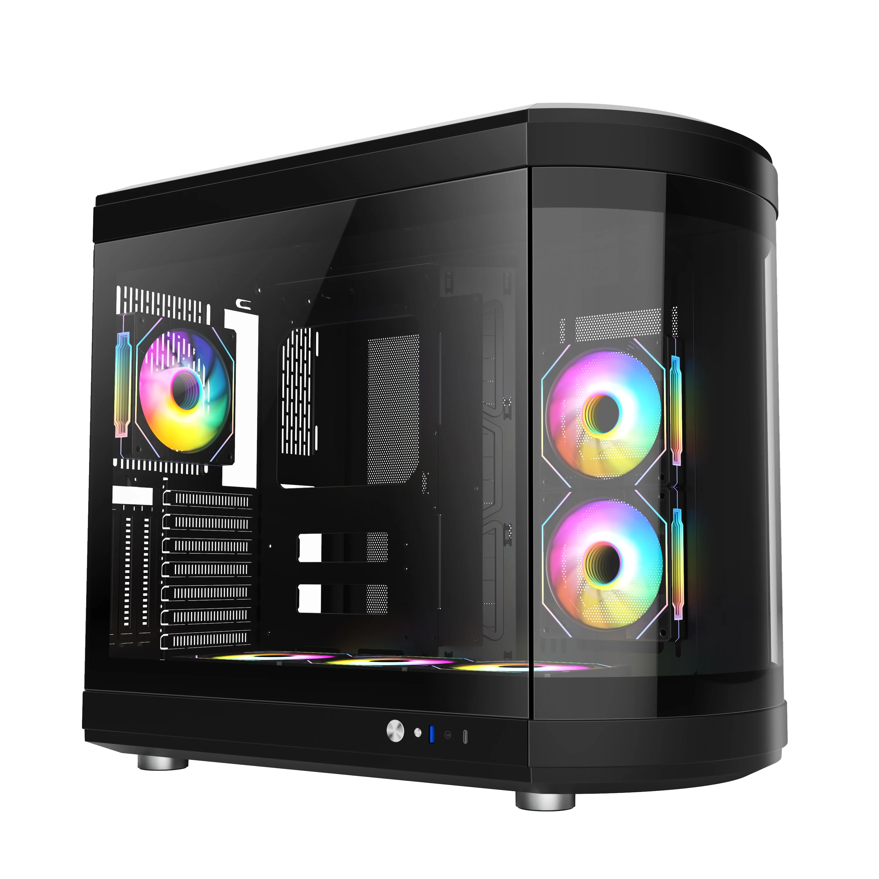 supports vertical of graphics card Gaming Computer case