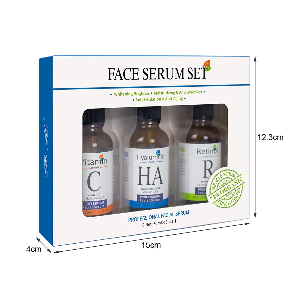 Best Selling Natural Professional Facial Serum Vitamin C Hyaluronic Acid Retinol For Face Serum Set Care