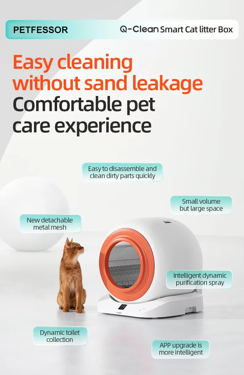 Wholesale OEM/ODM Tuya APP Self-Cleaning Smart Cat Litter Box Detachable Automatic Cat Litter Box Pet Supplies Pet Products