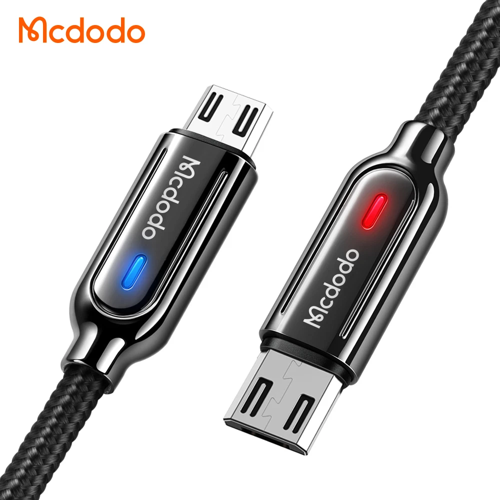 3Ft 5Ft Auto Power Off Led Charging Cable QC4.0 QC3.0 Fast Charging Android Cable Micro Usb Data Charging Charger Cable