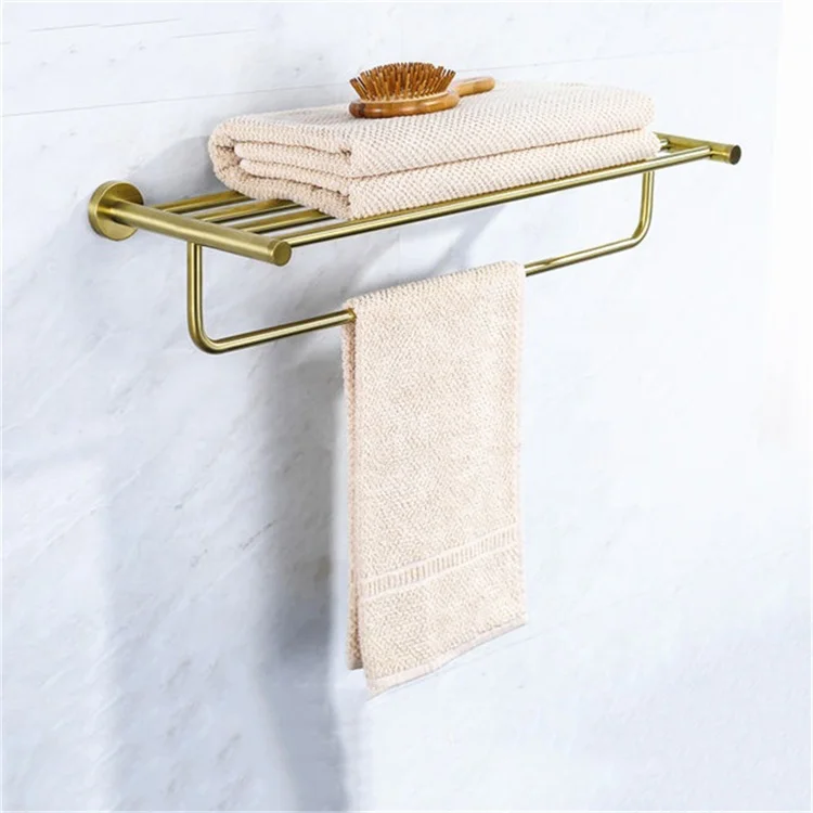 Brushed Gold Bathroom Hardware Set Robe Hook Towel Rail Rack Bar Shelf Paper Holder Wall Mount Towel Bar Bathroom Accessories