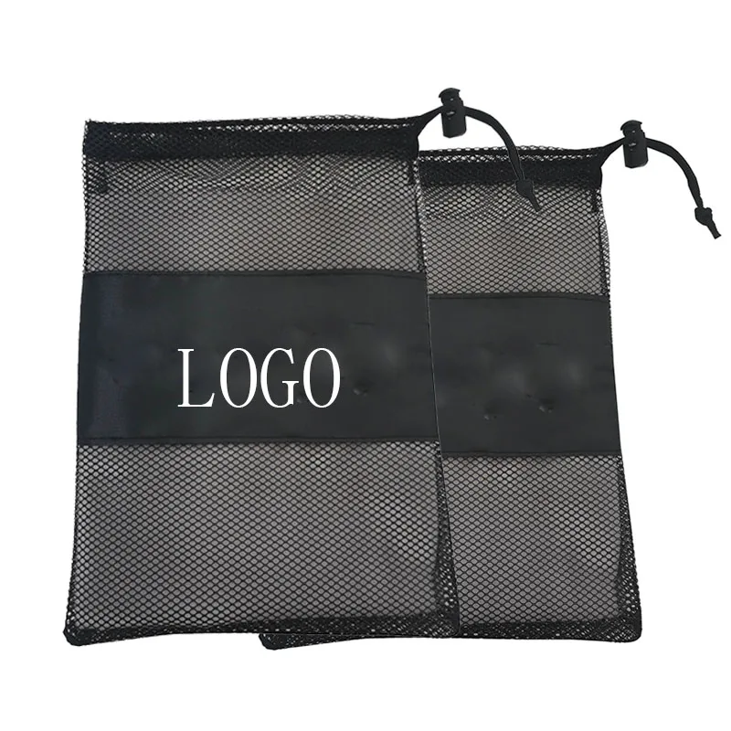 Wholesale Custom Foldable Small Net Zipper Nylon Mesh Bag For Gift Net Packing Mesh Bags Drawstring