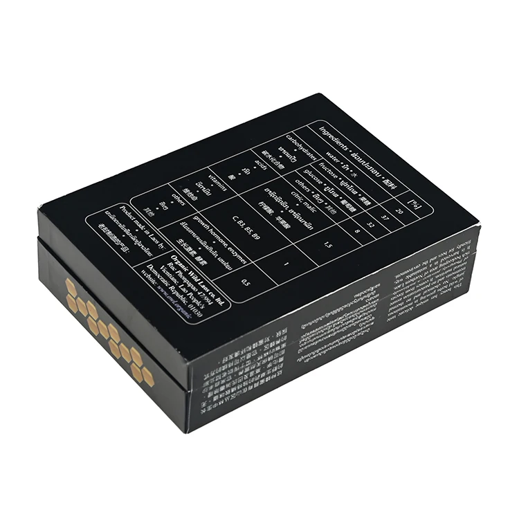 Custom High Quality Rigid Paper Empty Cardboard Magnetic Flip Honey Packing Box With Divider