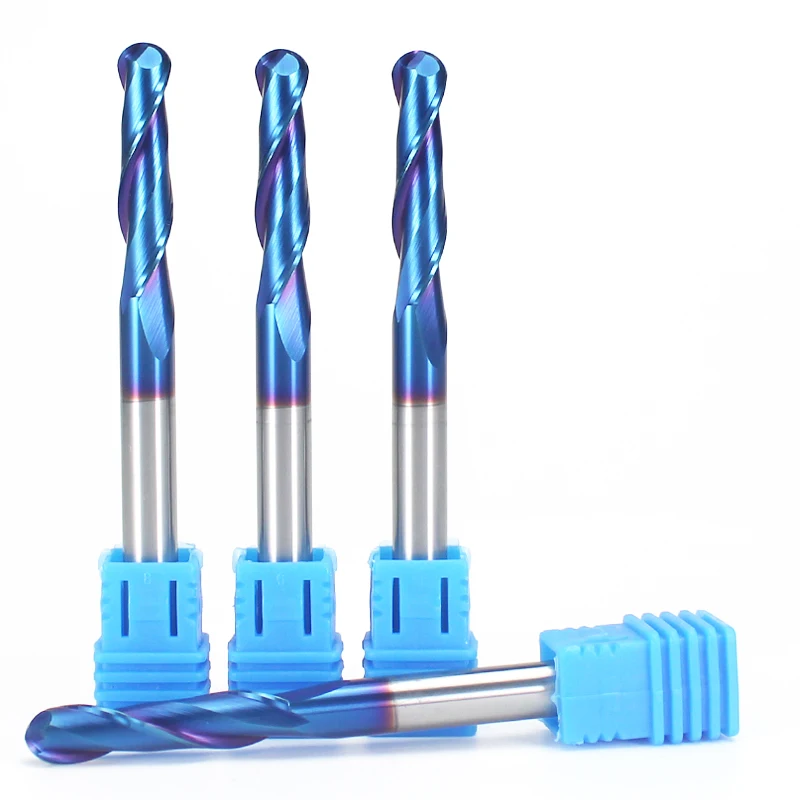 Chinese manufacture product CNC Router Bit ISO standard Tungsten Carbide 2 Flutes Ball Nose Tools End Mill